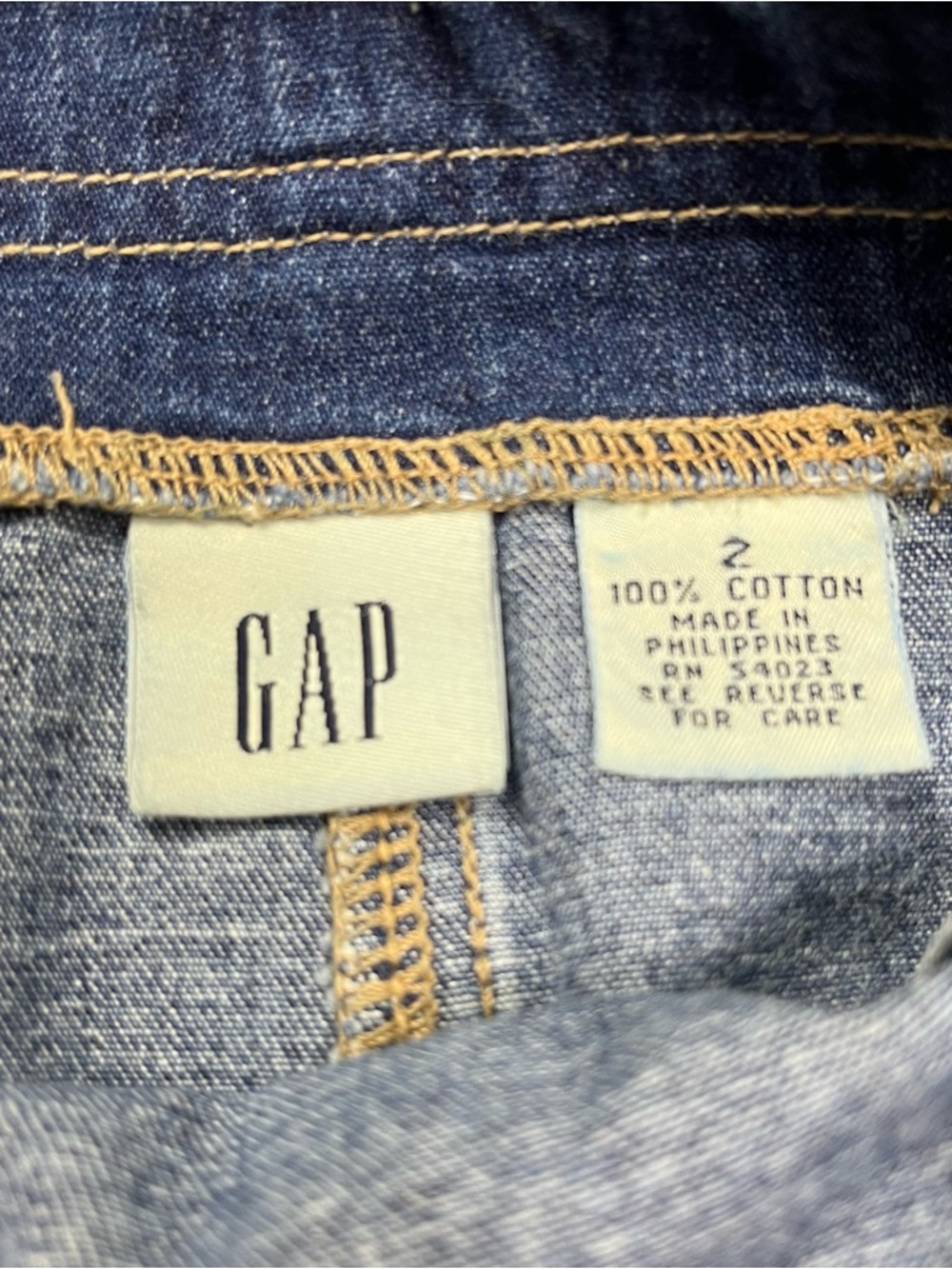 GAP Y2K Button Down Denim Skirt Women's Size 2 - Picture 4 of 9